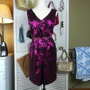 Royal Magenta Foliage Dress
